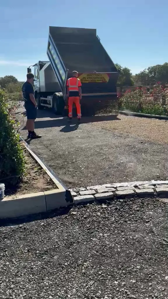 Estate road surface dressing, Lock Farm Estate, image 10