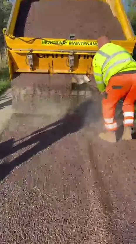 Estate road surface dressing, Lock Farm Estate, image 5