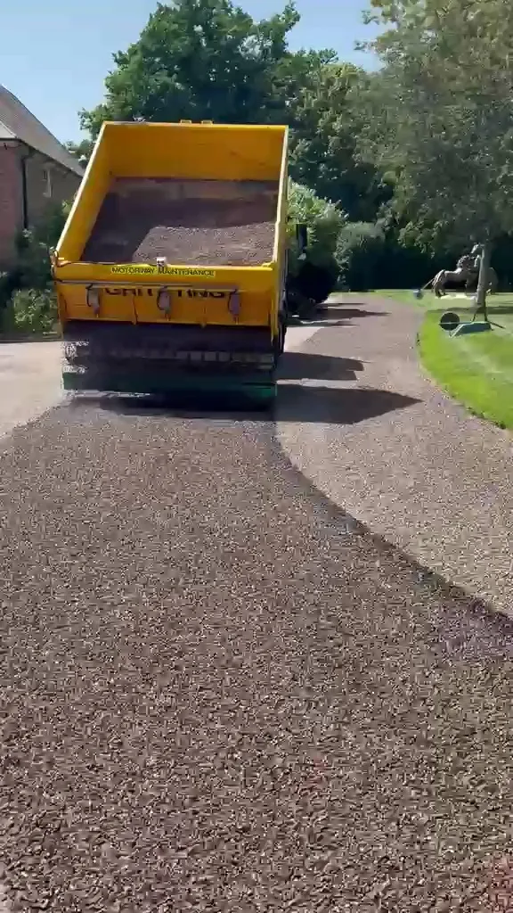 Estate road surface dressing, Lock Farm Estate, image 9